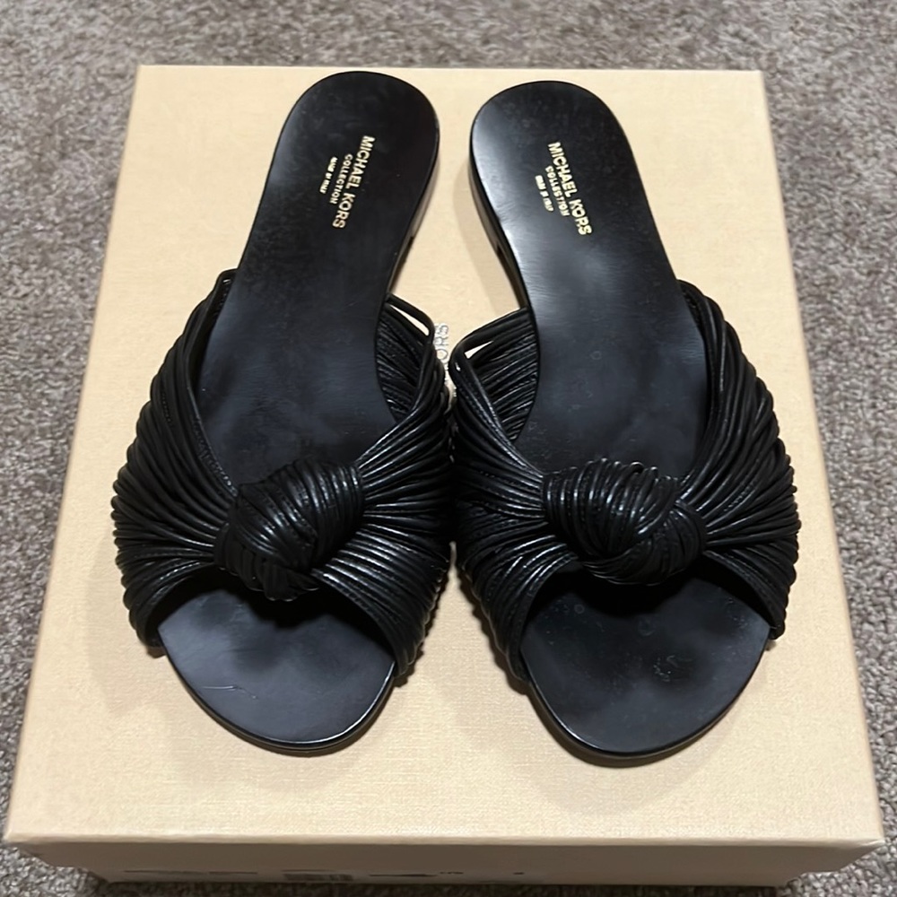 Worn black Serena runway Michael Kors Collection sandal